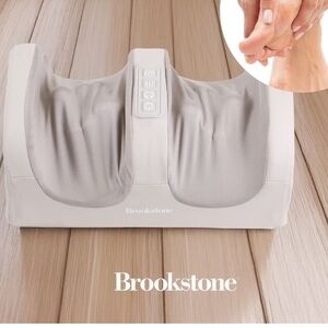 Brookstone Foot Massager in Light Gray and White